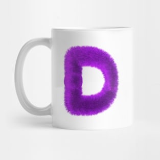 Future Typo 4 - Fuzzy 3D Letter D Mug